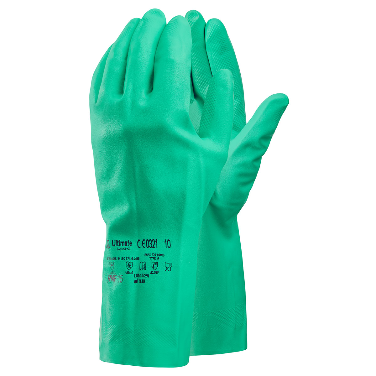 green nitrile gloves