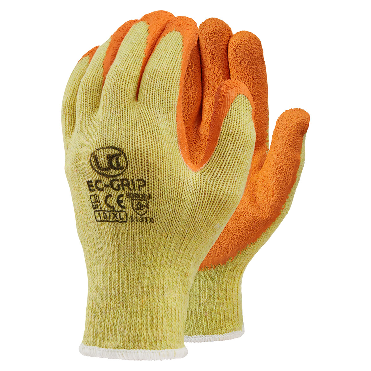 Orange Latex Grip Gloves