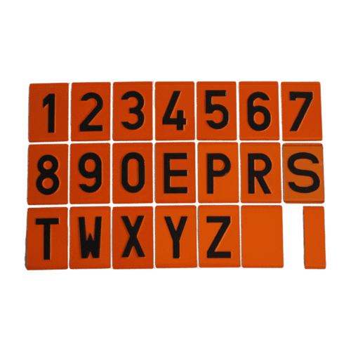Hazchem Embossed ADR Individual Digits & Letters