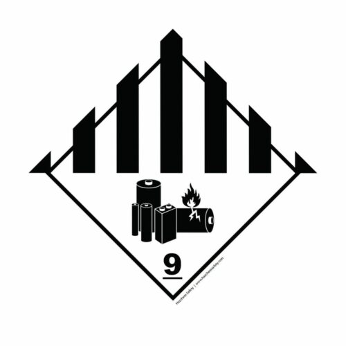 HD1913 UN Hazard Warning Diamond Class 9 Batteries Miscellaneous