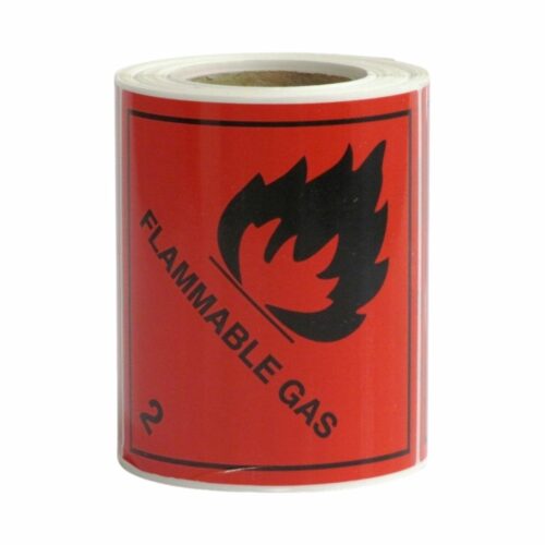 HD8230 UN Diamonds S_A on Roll 100 x 100mm 250 Labels Class 2 Flammable Gas