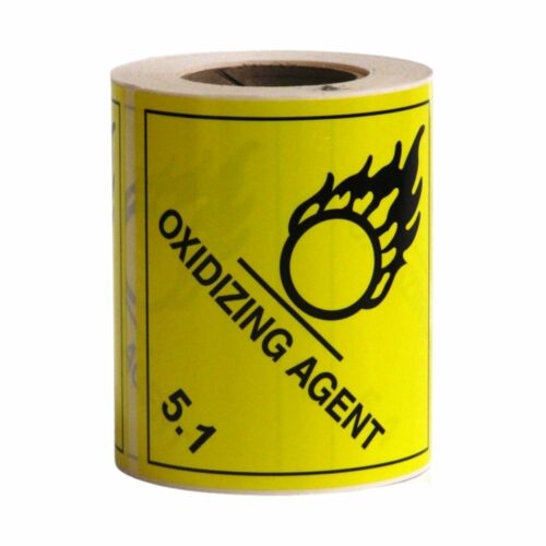 HD8510 UN Diamonds S_A on Roll 100 x 100mm 250 Labels Class 5.1 Oxidizing