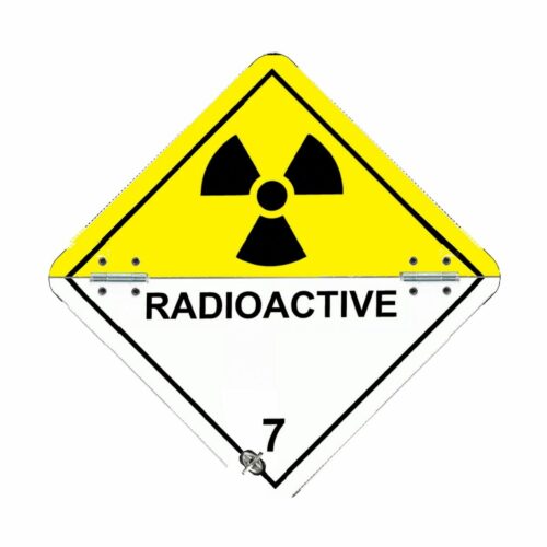 VS7710 Class 7 Radioactive Folding Aluminium Hazard Warning Diamonds 250 x 250mm