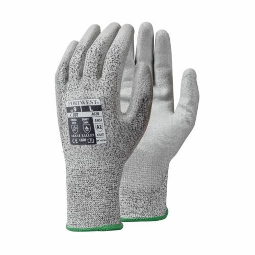 GL6200 Cut Level 3 Grey PU Palm Coated Glove