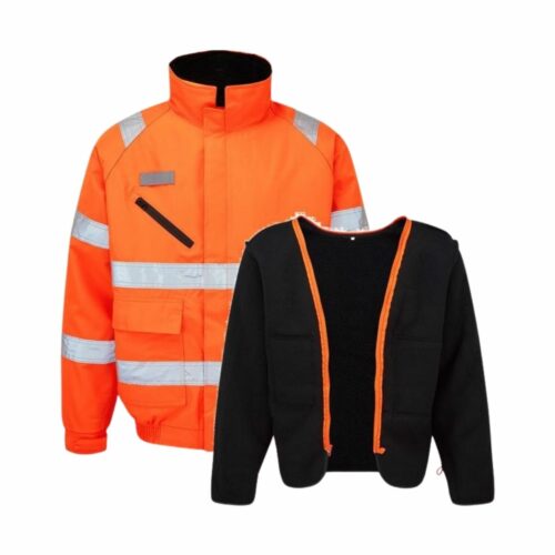 HV1008 Hi-Vis Class 3 Railspec Bomber With Full Detachable Liner