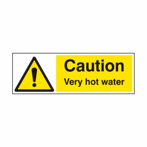 SS24236A Caution Very Hot Water (100 x 75mm)