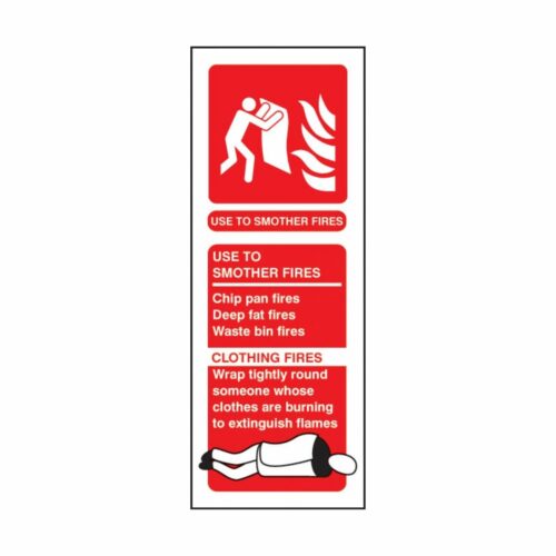 SS31218S Fire Blanket Identification (75 x 200mm)