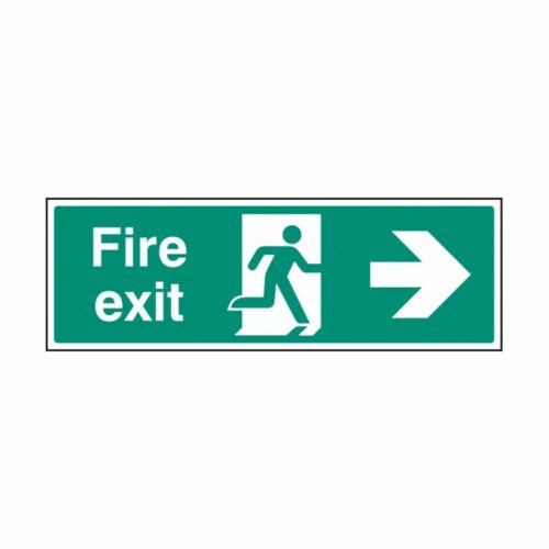 SS32004G Fire Exit - Right (300 x 100mm)