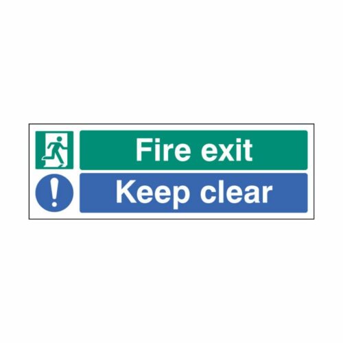 SS32062G Fire Exit Keep Clear (300 x 100mm)