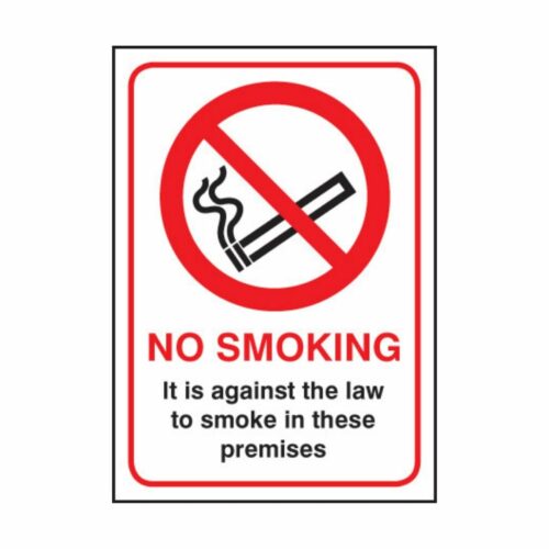 SS53045 No Smoking It Is Against The Law A5