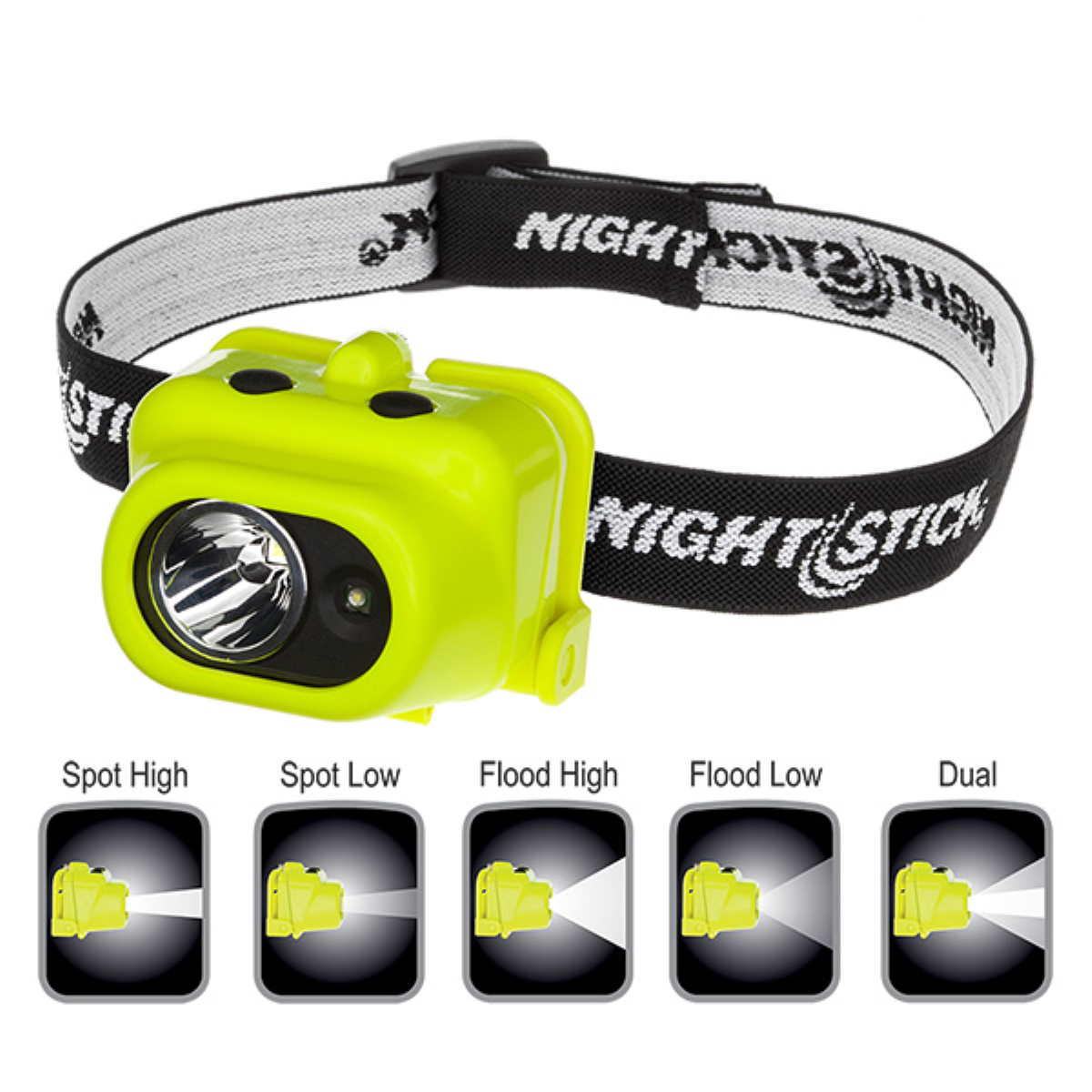 Nightstick Intrinsically Safe Multi-Function Dual-Light Headlamp