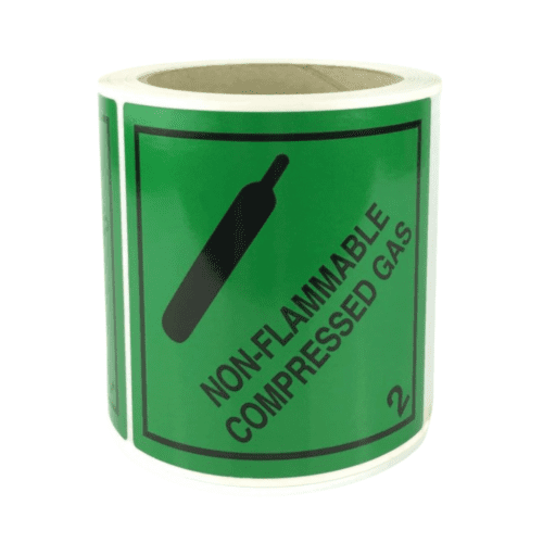 HD8211_UN Diamonds SA on Roll 100 x 100mm 250 Labels Class 2 Non Flammable Gas