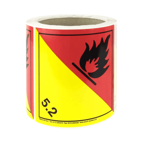 HD8511_UN Diamonds SA Roll 100 x 100mm 250 Labels Class 5.2 Organic Peroxide