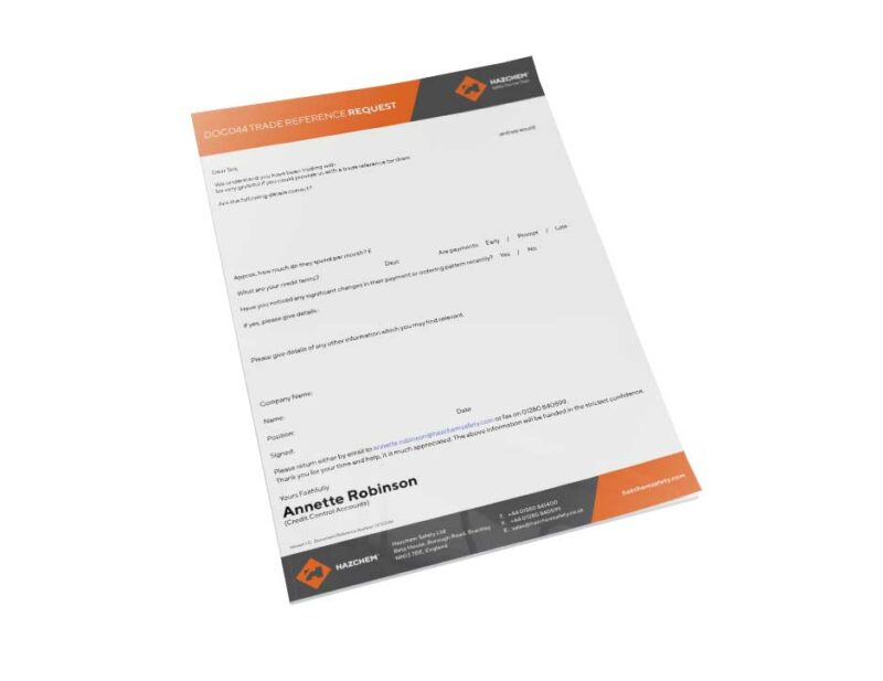 Trade Request Form Downloads | ISO Information | Technical Data Sheets