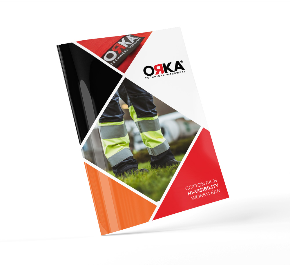 ORKA Cotton Rich hi visibility workwear brochure image