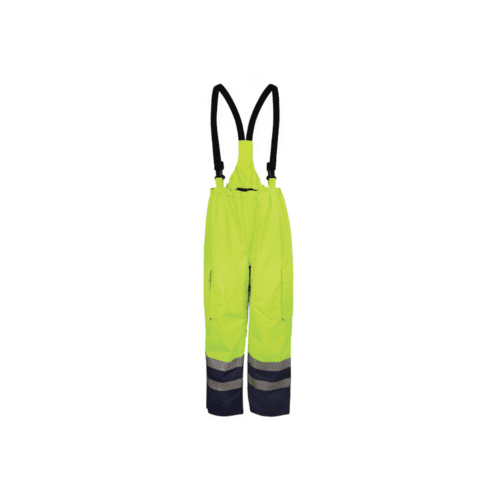 Rain Trousers with Braces FR AS Hi Vis Two Tone