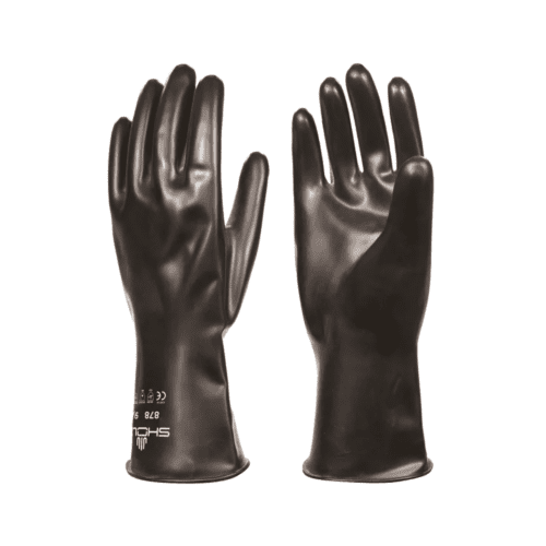 Showa 878 Butyl Chemical 35cm Gauntlet Black