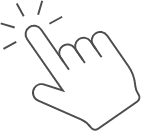 Hand pointing icon