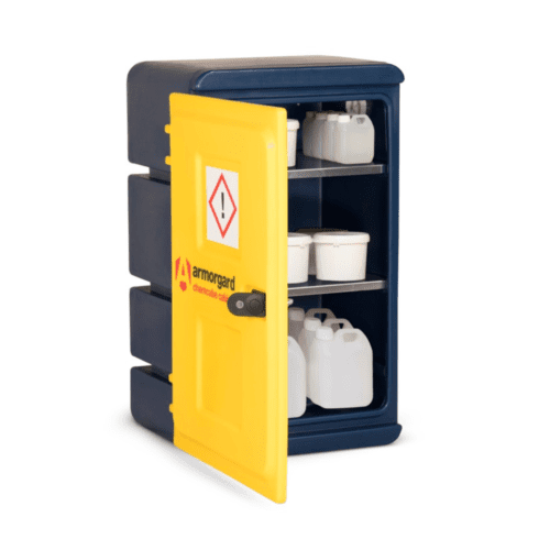 Armorgard Durable Plastic Chemical Cabinet 1275mm (H) x 665mm (W) x 660mm (D)