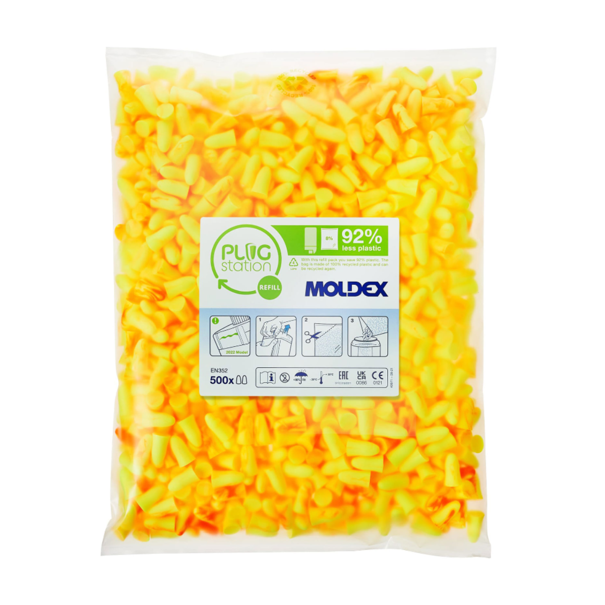 Moldex Mellows Refill Pack SNR 22dB - Bag of 500 Pairs - Image 2