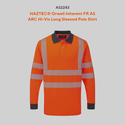HAZTEC® Orwell Inherent FR AS ARC Hi Vis Long Sleeved Polo Shirt