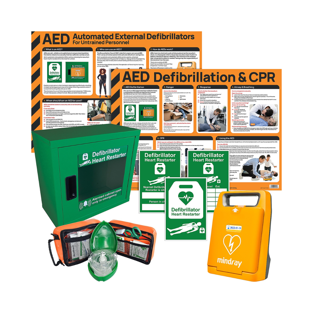 FA1482 ∙ Mindray C1A AED Bundle with Cabinet